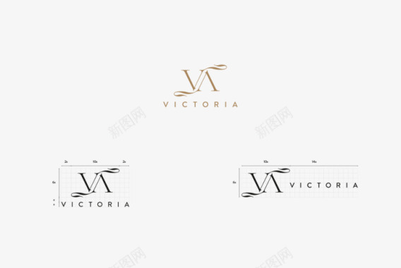 化妆粉底Victoria化妆品包装设计图标