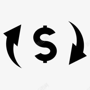 火焰美元图标美元兑换商业硬币图标