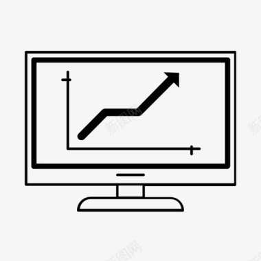 绿色折线箭头资金分析折线图箭头折线图图标