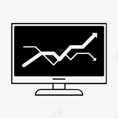 财务分析基金分析折线图箭头折线图图标