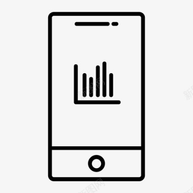 智能手机图表账单数据图标