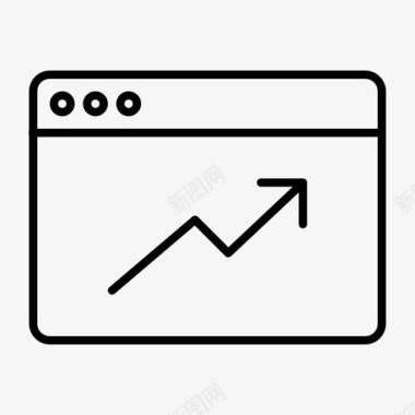 矢量窗口增长流量应用程序结果图标