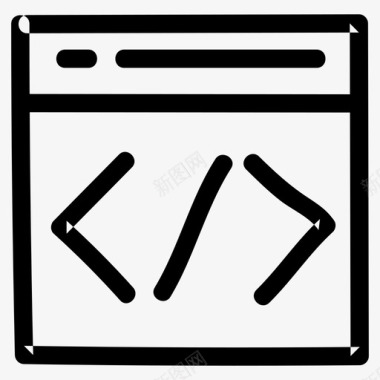 HTML代码html浏览器代码图标