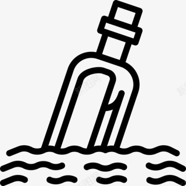 水粉背景瓶子信息海洋水图标