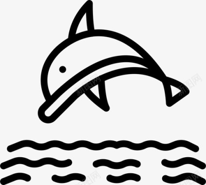 海豚海洋大海图标