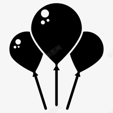 六一活动气球气球活动生日快乐图标