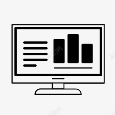 SEM分析统计计算机分析条形图评论图标