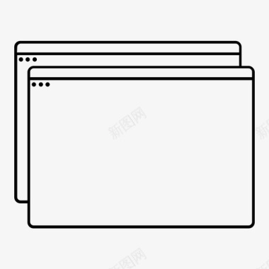 浮动窗口仪表板浏览器计算机图标