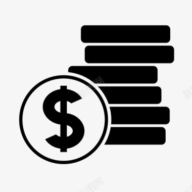 火焰美元图标美元硬币商业经济图标