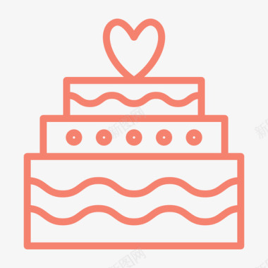 蛋糕甜点浪漫图标