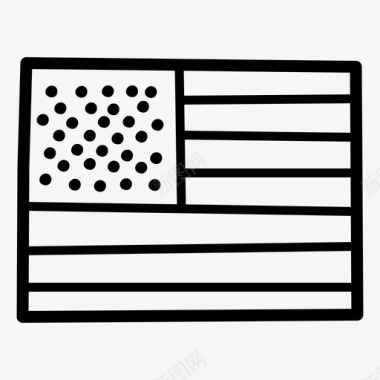 美国国旗独立日7月4日图标