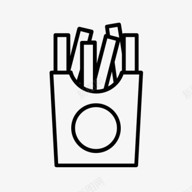 外卖样机薯条食物垃圾食品图标