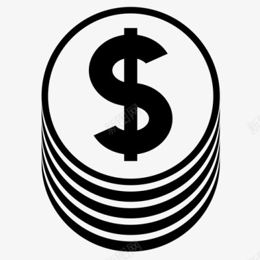 火焰美元图标美元硬币商业经济图标