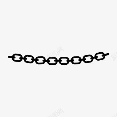 金珠链子链子链环金属图标