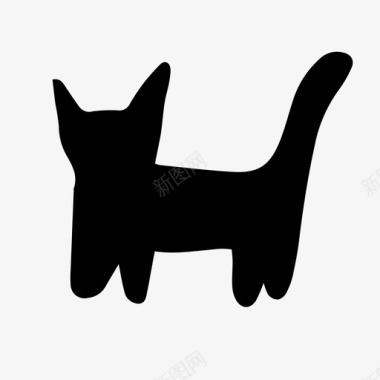 猫影猫图标宠物涂鸦图标