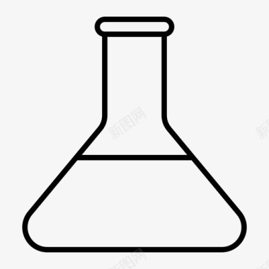 趣味测试erlenmeyer烧瓶化学实验室图标