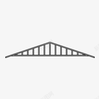 桥梁桁架桥梁工程图标