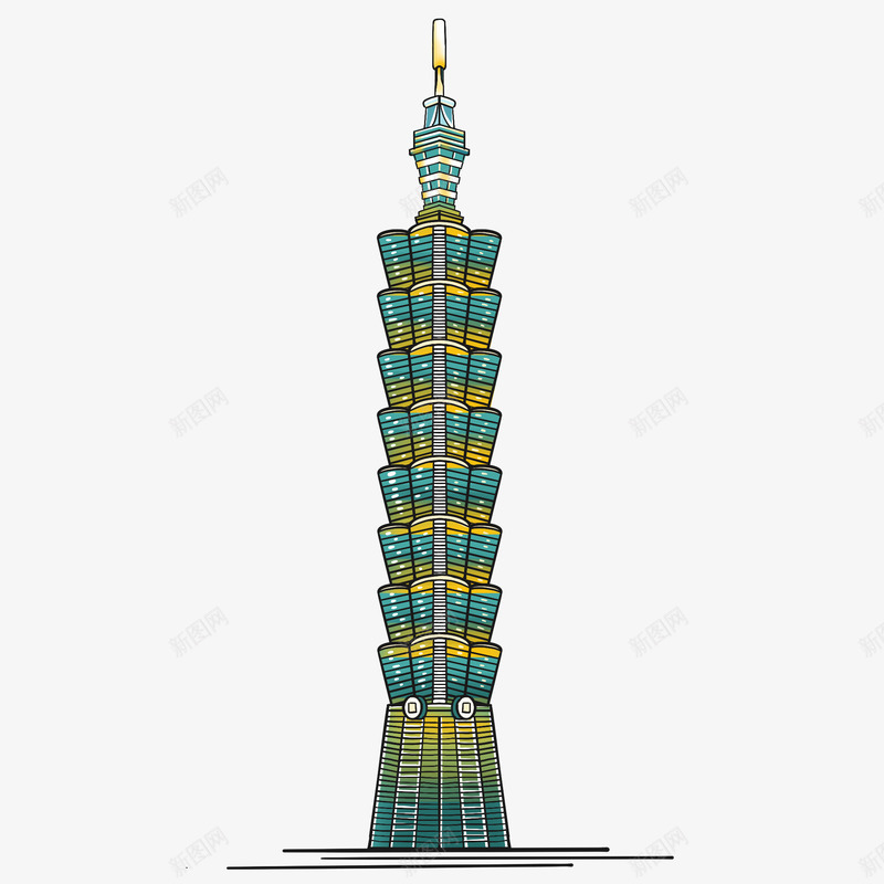 台北101大楼png免抠素材_88icon https://88icon.com 101大楼 台北 大楼