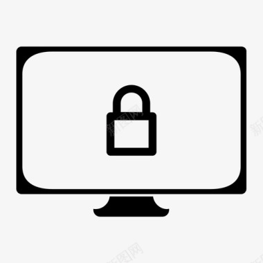 计算机锁定锁定系统安全mac图标