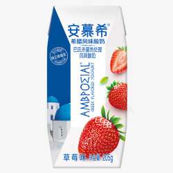 安慕希草莓味酸奶素材