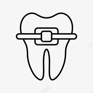 牙齿图标牙套正畸牙齿矫正图标