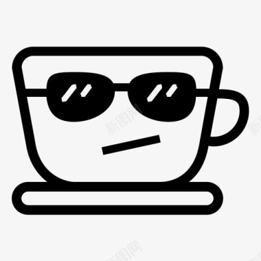 清凉饮料杯咖啡马克杯图标