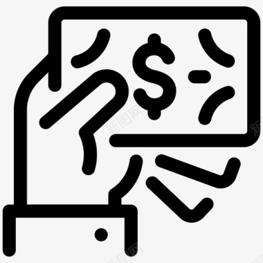 火焰美元图标货币美元付款图标