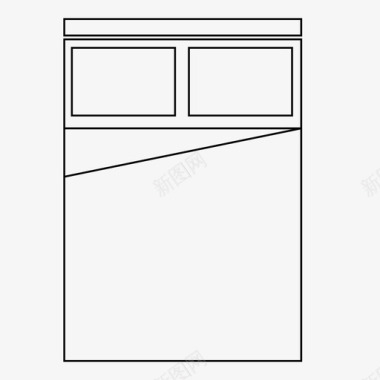 家具分类图标双人床卧室全尺寸图标