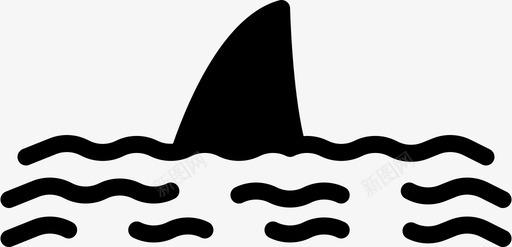 鲨鱼海洋大海图标