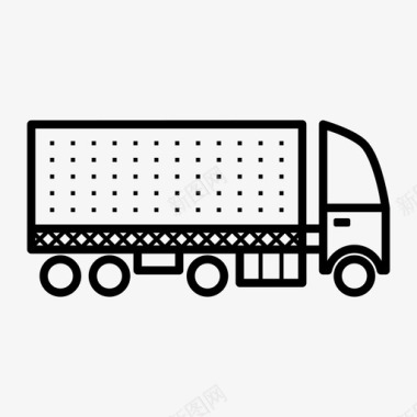 货运卡车集装箱物流图标