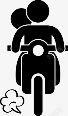 情侣骑摩托车情侣骑摩托男朋友和女朋友图标