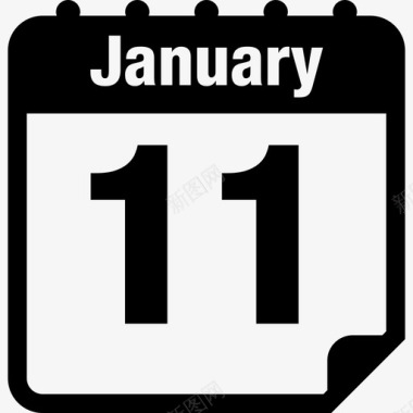 每日日历页面1月11日界面日历图标图标