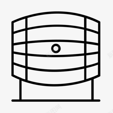 无水栽培酒桶园艺葡萄园图标