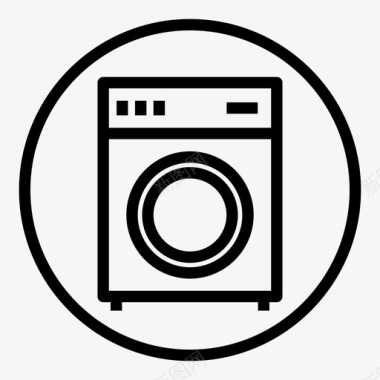 洗衣图标洗衣机清洁器设备图标