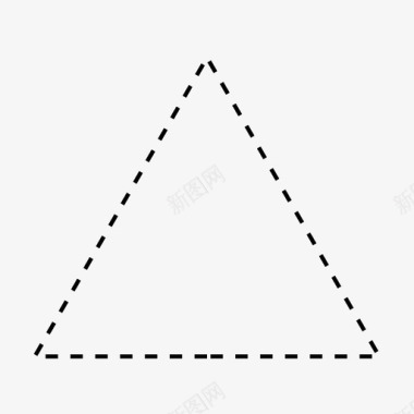 渐变几何三角形虚线三角形几何数学图标