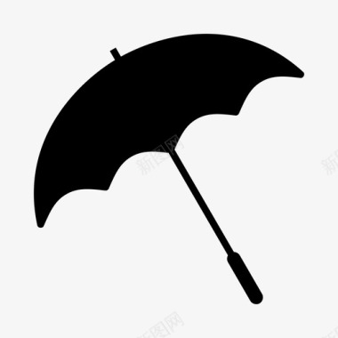 下雨伞保险开伞图标