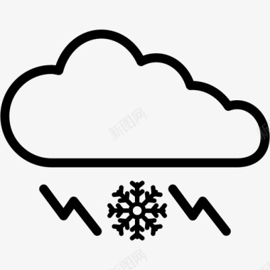 云雷雨雪光天气图标