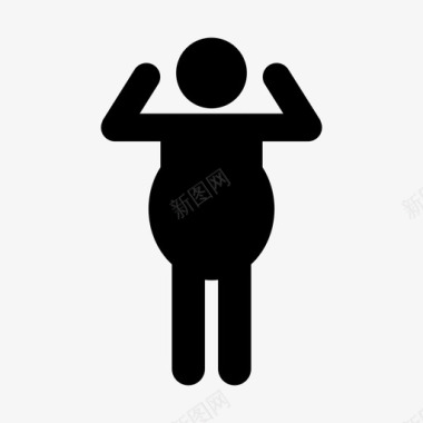 不健康肥胖男人bmi肥胖图标