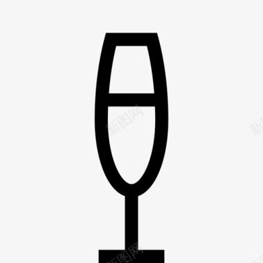 普罗塞克杯欢乐时光简单葡萄酒图标