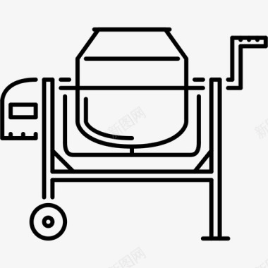 室内挂衣架混凝土搅拌机建筑室内图标