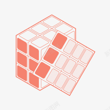 益智积木rubikscube挑战问题解决图标