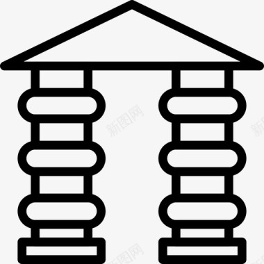 圆顶大教堂拱门建筑庄园图标