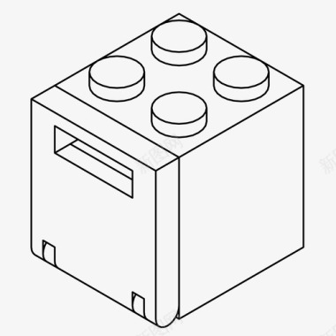 益智积木乐高积木积木建造图标