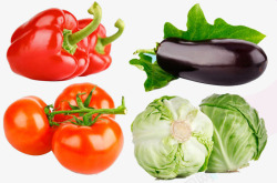 真实蔬菜各种食材白菜马铃薯西红柿胡萝卜透明免扣设计素材