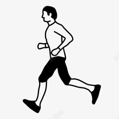 跑步者身体人图标