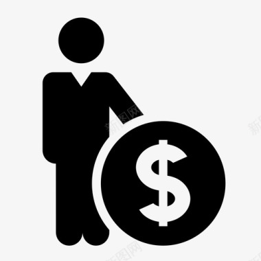 火焰美元图标经济硬币美元图标