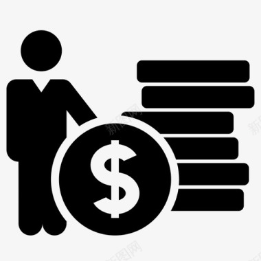 火焰美元图标经济硬币美元图标