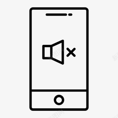 音量图标智能手机静音静音扬声器图标