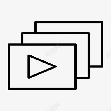 矢量电影放映机幻灯片放映电影图片图标