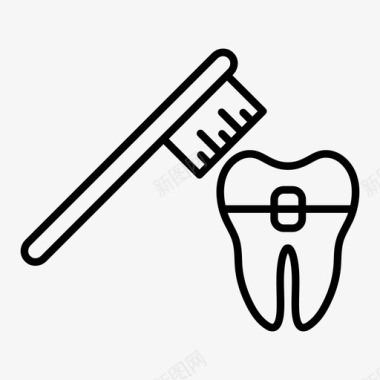 矫正牙齿牙套牙齿图标